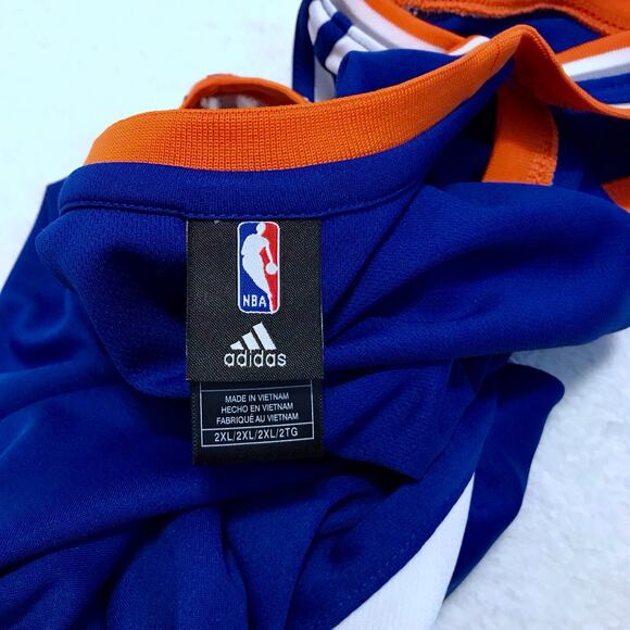 Adidas NWOT NBA Blue, White, Orange and Grey Jersey Women 2XL - Picture 8 of 10